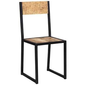 Cosmo Industrial Metal & Mango Wood Dining Chair - Set of 2