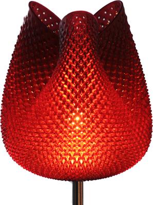 Tulip Table Lamp - Rippled Terra cotta 40cm