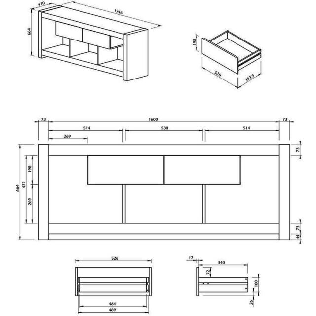 TemaHome Nara Modern TV Table Stand - Concrete and Matt Black image 8