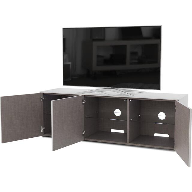 Frank Olsen TV Cabinet 150cm High Gloss White with Wireless Phone Charger and LED Mood Lighting image 5