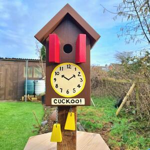 Handmade Cuckoo Clock Bird Box with Personalised Text