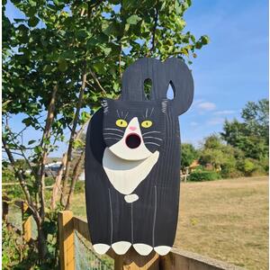 Handmade Cat Bird Box by Lindleywood