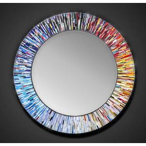 Roulette PIAGGI Multicolour Glass Mosaic Round Mirror by Piaggi