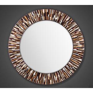 Roulette PIAGGI brown glass mosaic round mirror