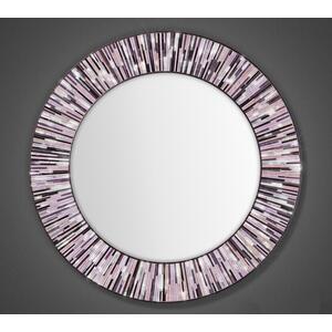 Roulette PIAGGI Pink Glass Mosaic Round Mirror by Piaggi