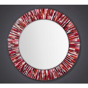 Roulette PIAGGI Red Glass Mosaic Round Mirror by Piaggi