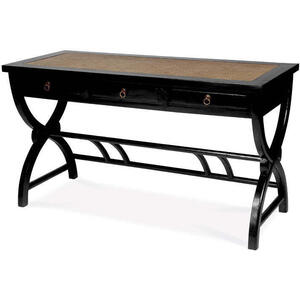 Cross Legged Desk, Black Lacquer
