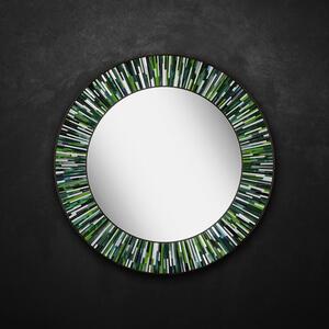 Roulette PIAGGI green glass mosaic round mirror