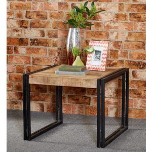 Upcycled Industrial Mintis Small Coffee Table in Reclaimed Wood & Metal 