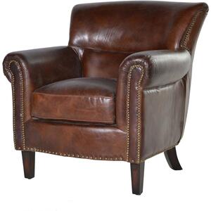 Vintage Brown Leather Armchair by The Orchard