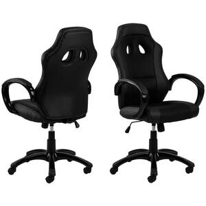 Race Desk Chair Padded Faux Leather with Gas Lift