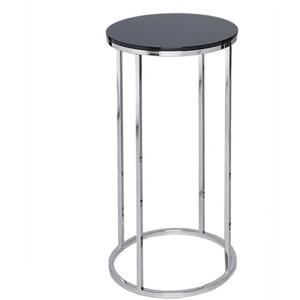 Kensal Circular Lamp Stand 40cm - Black/White Top & Metal Base