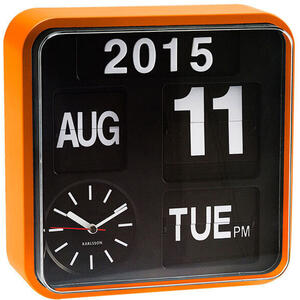 Karlsson Mini Flip Wall Clock - Orange