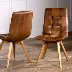 Allegro Brown Cerato Leather Dining Chair