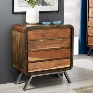 Aspen 4 Drawer Retro Indian Reclaimed Wood Chest of Drawers