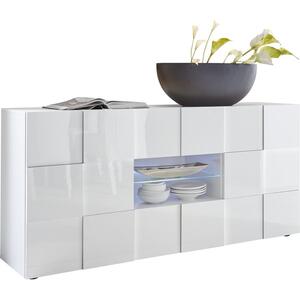 Treviso Sideboard - Two Doors/Two Drawers High Gloss White Finish
