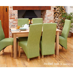 Mobel Solid Oak Modern Rectangular Dining Table 150 x 90cm - 4/6 Seater