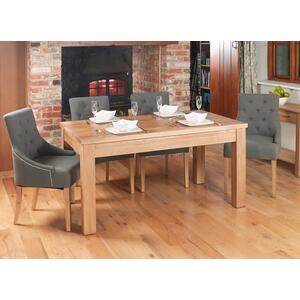 Mobel Extending Solid Oak Rectangular Dining Table 150-200cm - Seats 4-8