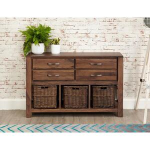 Mayan Walnut Console Table by Baumhaus Furniture