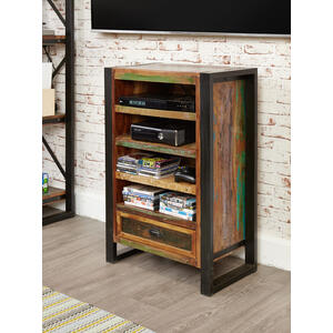 Urban Chic Entertainment Cabinet Reclaimed Wood and Steel