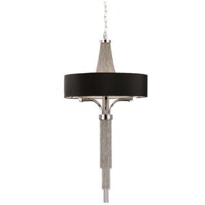 Langan Chandelier Small With Black Shade E14 40W by The Arba Furniture Company