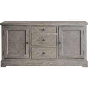 Mustique French Colonial 2 Door 3 Drawer Sideboard in Mindy Wood with Inlaid Parquet Design