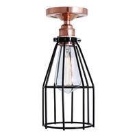 Lima Industrial Cage Flush Ceiling Light