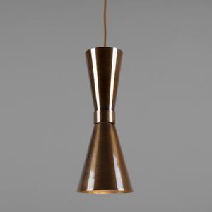 Amias Mid-Century Conical Pendant Light Brass or Silver