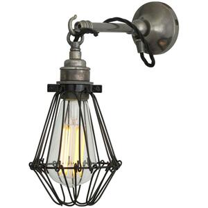 Edom Industrial Cage Wall Light on Hook by Mullan Lighting