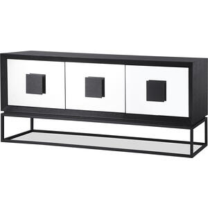 ETNA Art Deco TV/Media Sideboard Black Mirrored