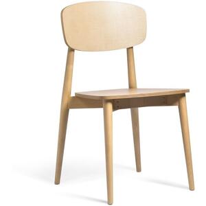 Sally Solid Ash Wooden Dining Chair School Style by Temahome