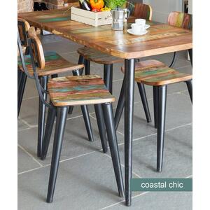2 x Coastal Chic Dining Chairs Reclaimed Timber