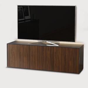 Frank Olsen TV Cabinet 150cm High Gloss Grey and Walnut Effect with Wireless Phone Charging and Mood Lighting by Frank Olsen Furniture