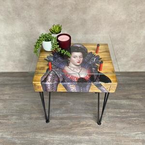 Queen Of Bohemia Side Table with Glass Top by Cappa E Spada