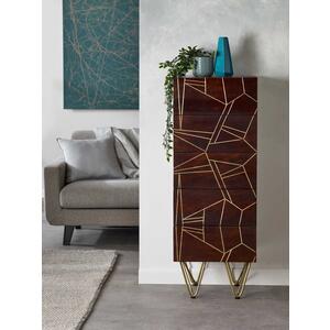 
Dark Gold Tall Chest of Drawers  by Indian Hub