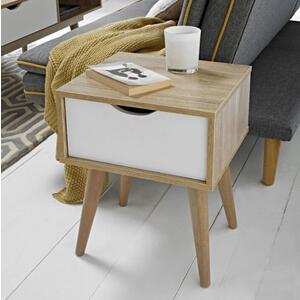 Scuna lamp table with drawer