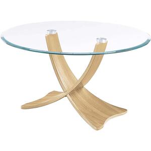 Siena Round Coffee Table Curved Design Walnut, Oak or Grey - JF308