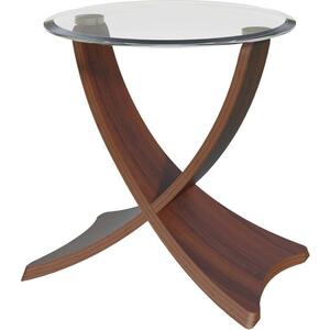 Siena Round Lamp Table Curved Design Walnut, Oak or Grey - JF309