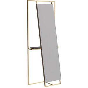 Federico Brass Frame Floor Standing Mirror & Valet
