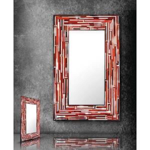 Piaggi Barbarella Red Modern Glass Mosaic Mirror by Piaggi