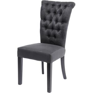 Lyon Dark Grey Buttonback Dining Chair