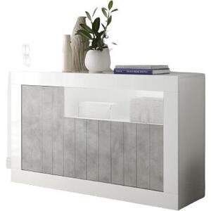 Como Three Door Sideboard - White Gloss and Grey Finish by Andrew Piggott Contemporary Furniture