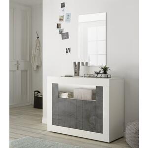 Como Two Door Sideboard - White Gloss and Anthracite Finish
