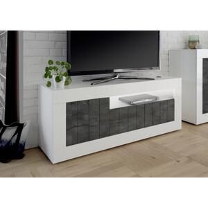 Como Three Door TV Unit - White Gloss/Anthracite Finish by Andrew Piggott Contemporary Furniture