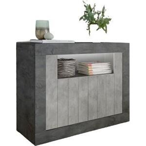 Como Two Door Sideboard - Anthracite and Grey Finish
