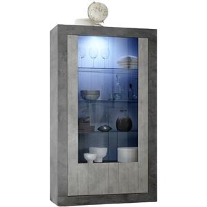 Como Two Door Display Vitrine  - Anthracite and Grey Finish by Andrew Piggott Contemporary Furniture