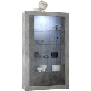 Como Two Door Display Vitrine  - Grey and Anthracite Finish by Andrew Piggott Contemporary Furniture