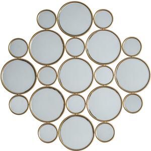 Wallis Multi-Circles Gold Wall Mirror