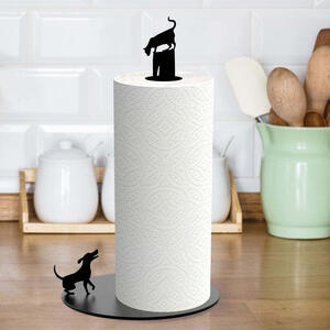 Cat n' Dog Kitchen Roll Holder by Red Candy