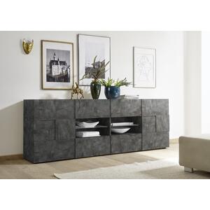 Treviso Long Sideboard - Two Doors/Four Drawers Anthracite Finish